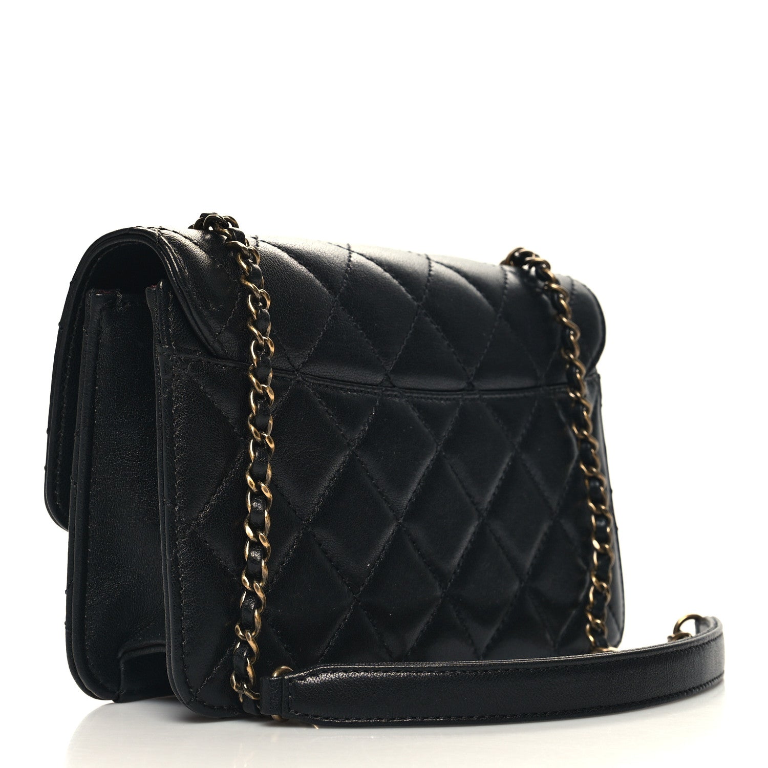 Chanel Sheepskin Quilted Mini Beauty Lock Flap Black 3 of 11