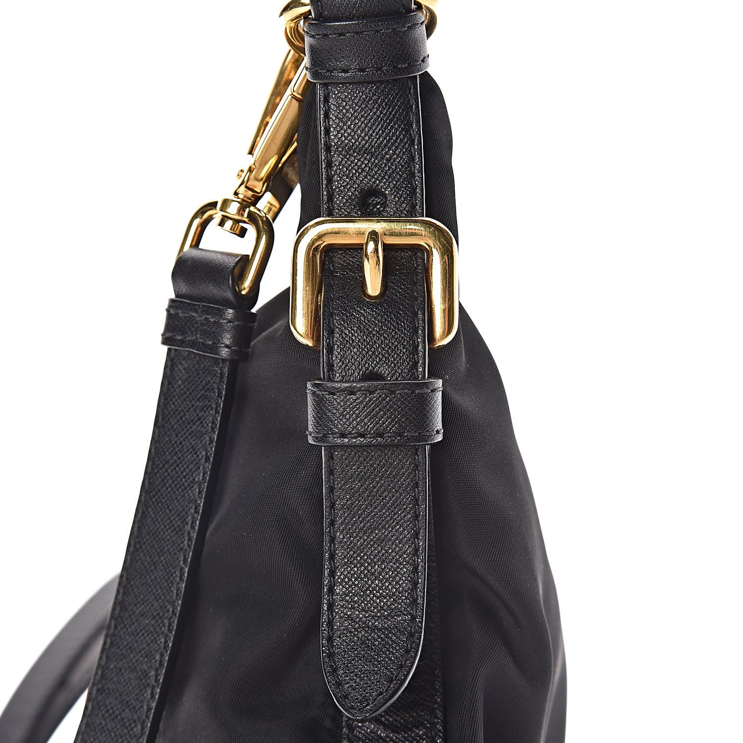 Prada Tessuto Nylon Saffiano Flat Messenger Bag Black 9 of 15