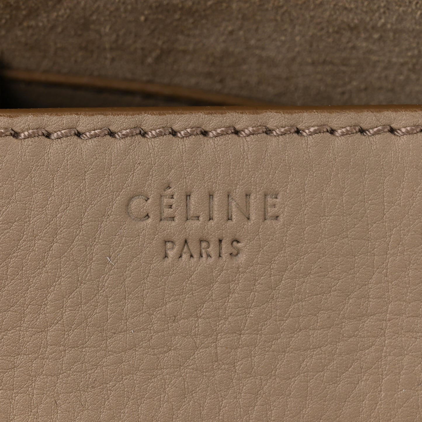 Grained Calfskin Medium Phantom Luggage Taupe