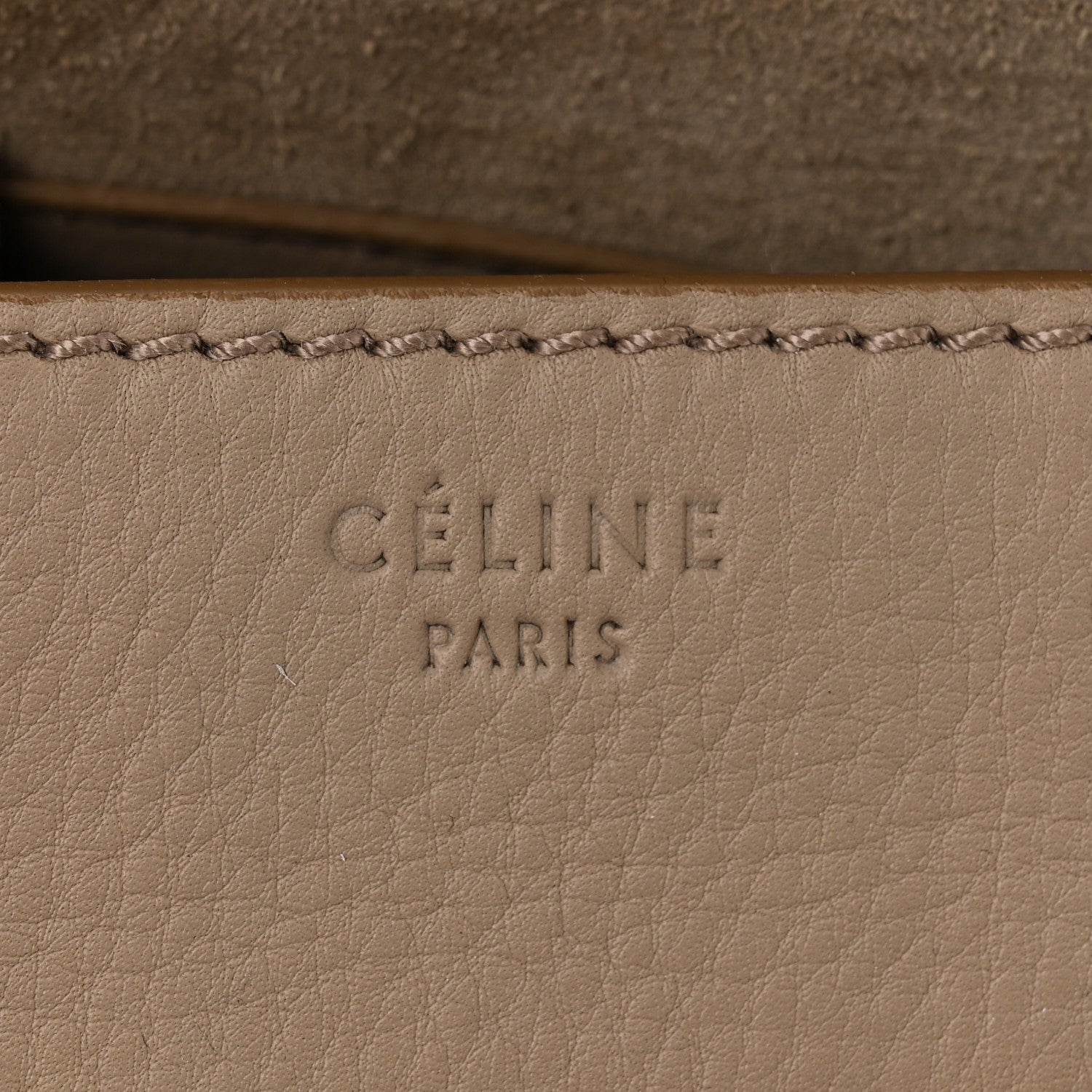 Celine Grained Calfskin Medium Phantom Luggage Taupe 7 of 10