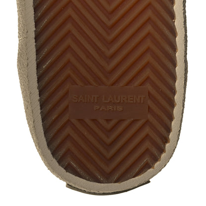 Saint Laurent Metallic Calfskin Leopard Skate Slip On Sneakers 37 Black 7 of 9