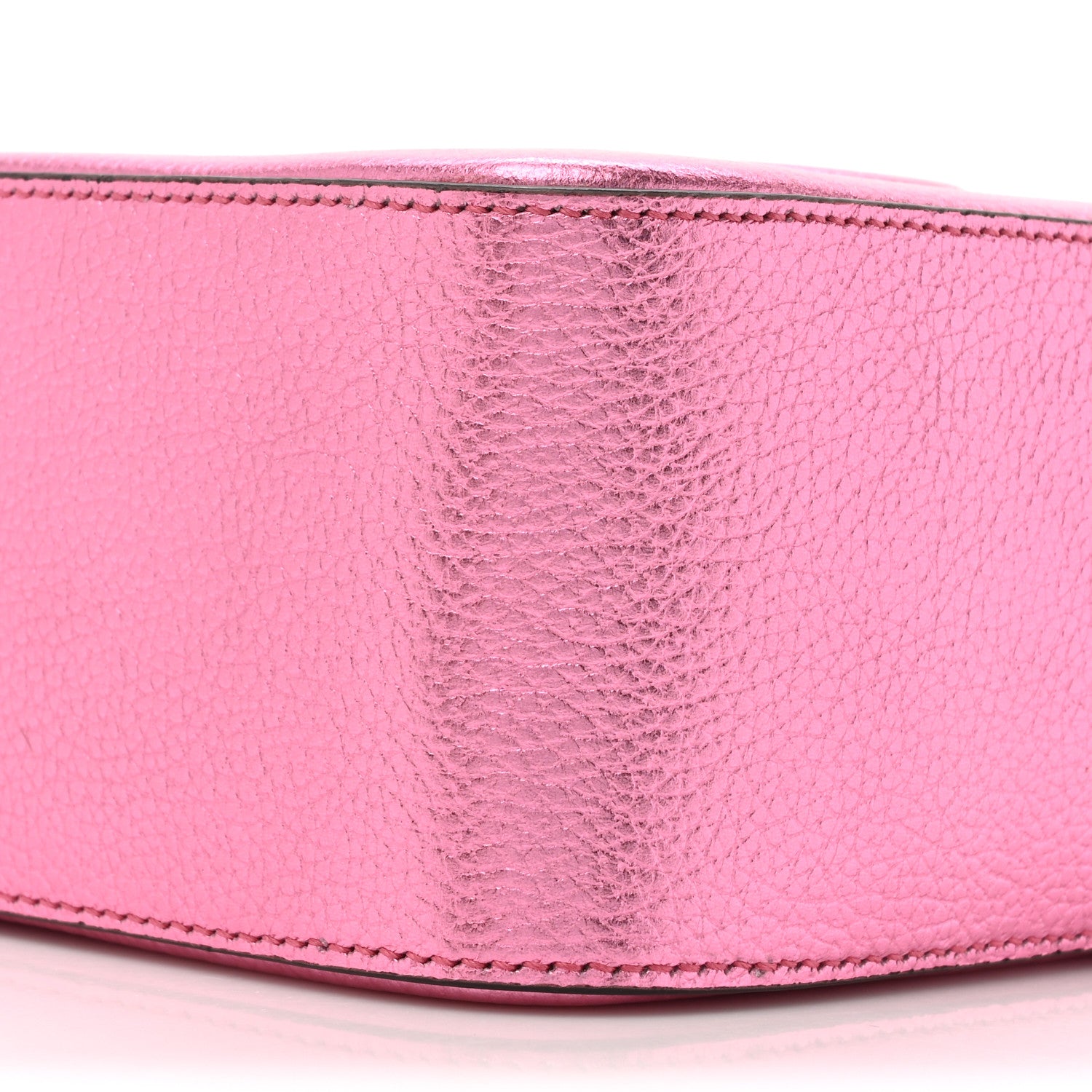 Jimmy Choo Metallic Calfskin Logo Camera Bag Peony 8 of 11