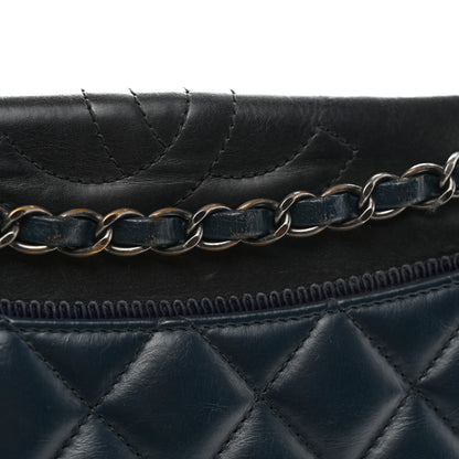 Chanel Calfskin Quilted Ballerine Flap Black Blue 13 of 13