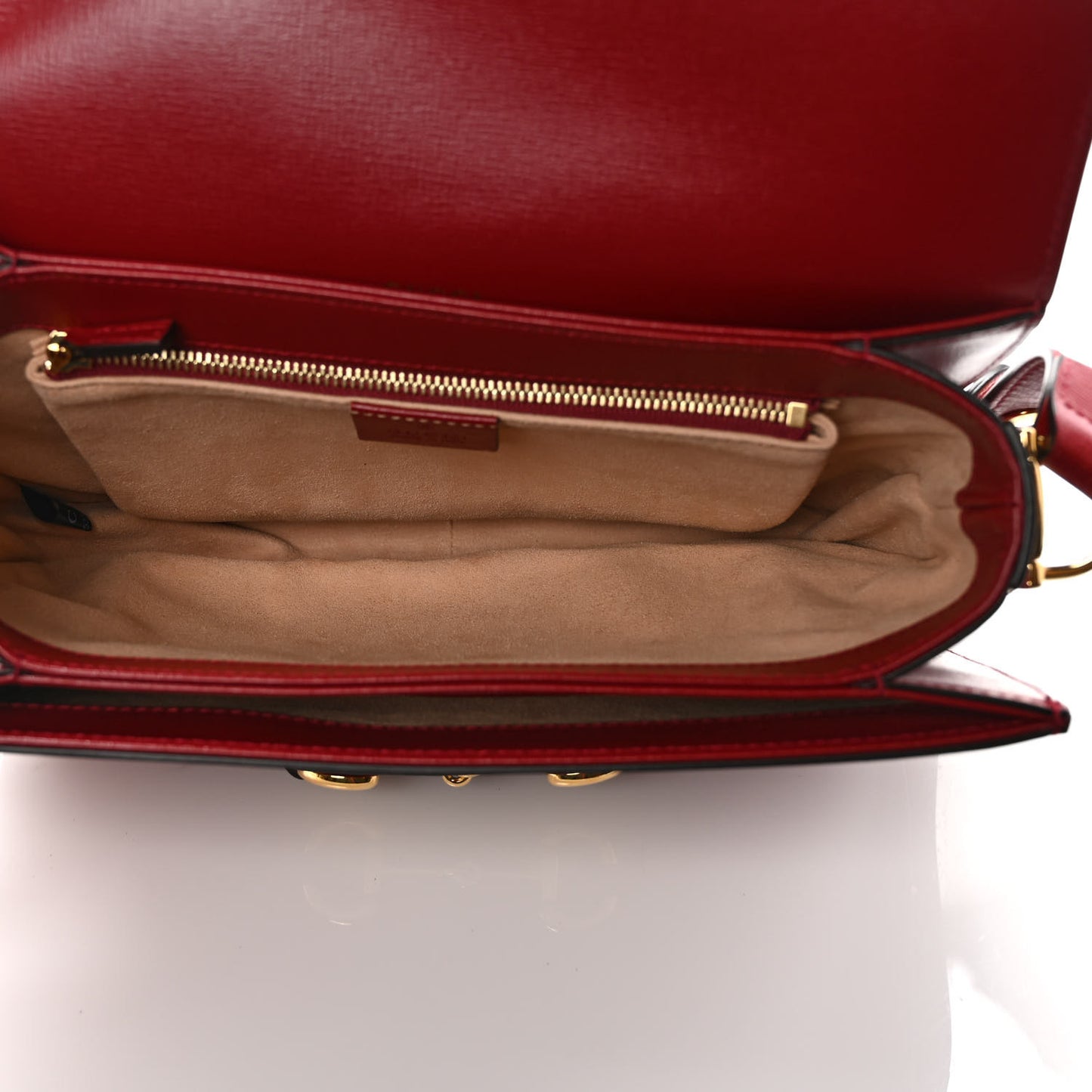 Azalea Calfskin Horsebit 1955 Shoulder Bag New Cherry Red