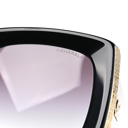 Chanel Acetate Rectangle Sunglasses 5435 Black 7 of 8