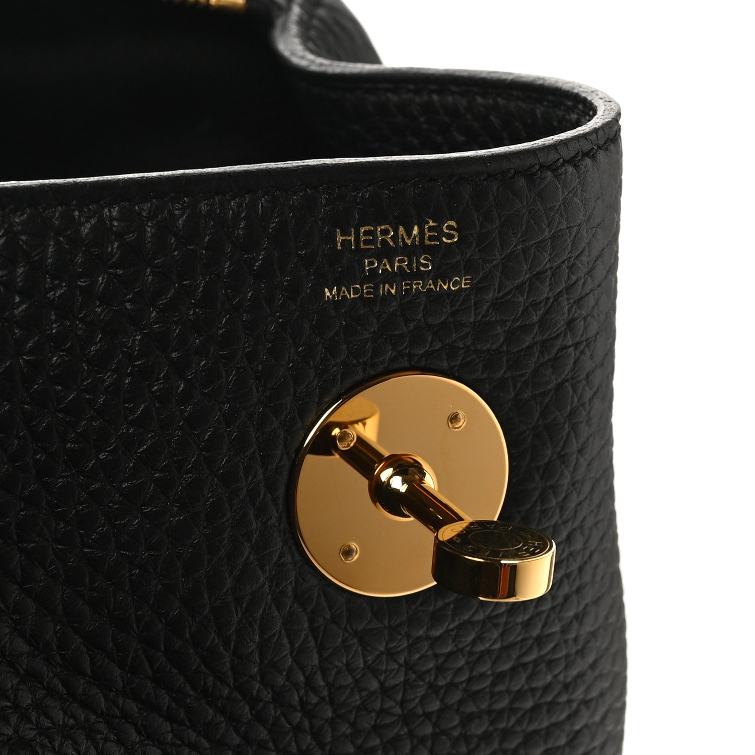 Hermes Taurillon Clemence Lindy 26 Black 6 of 11