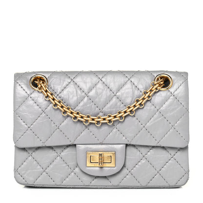 Chanel Aged Calfskin Quilted 2.55 Reissue Mini Flap Grey 1 of 9
