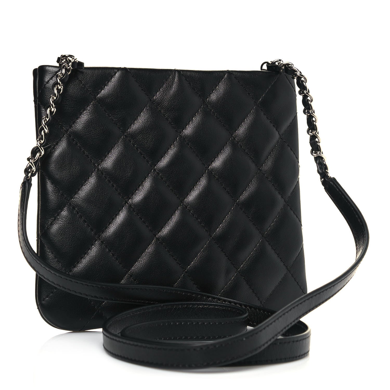 Chanel Lambskin Quilted Crossbody Bag Black 2 of 7