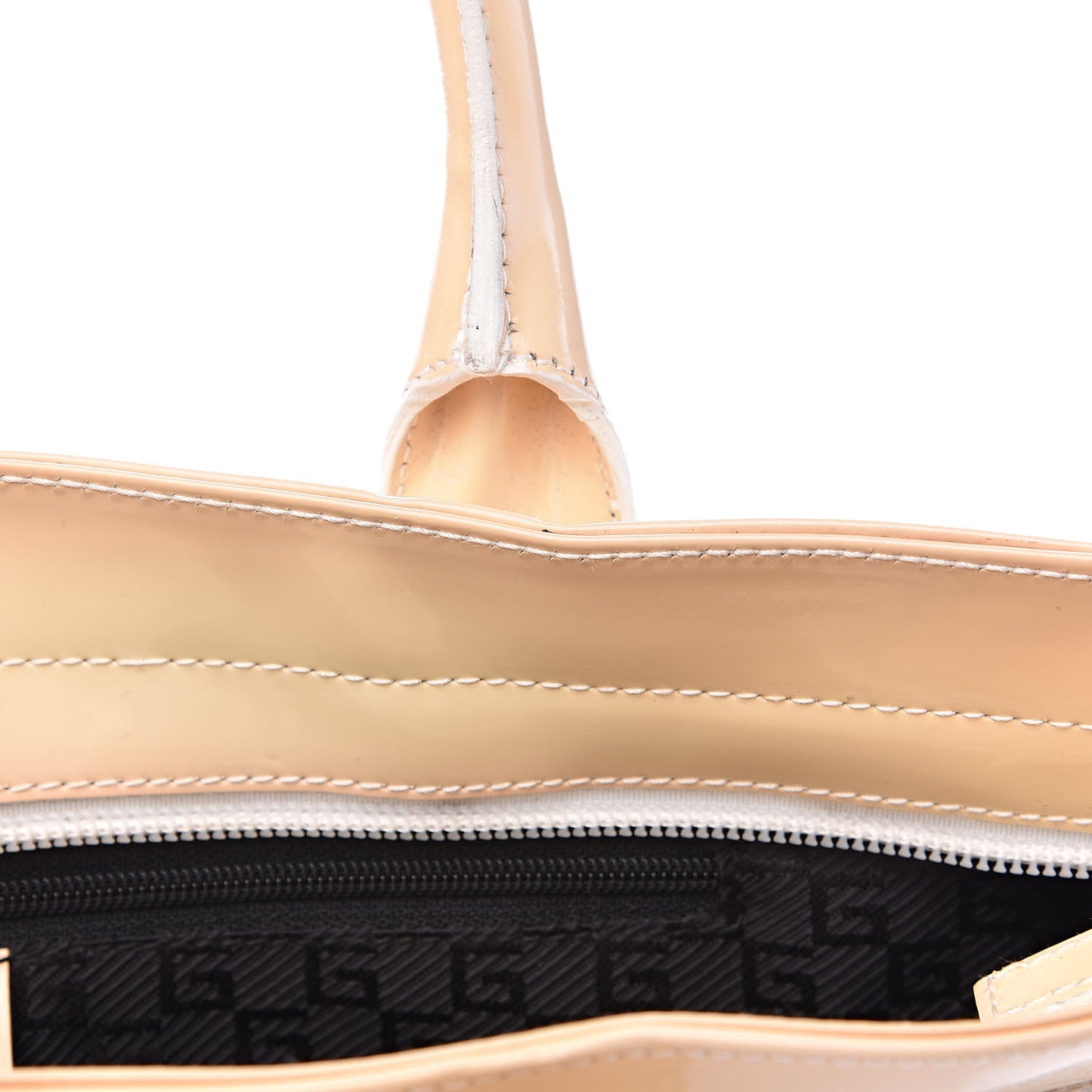 Canvas Patent Tote White