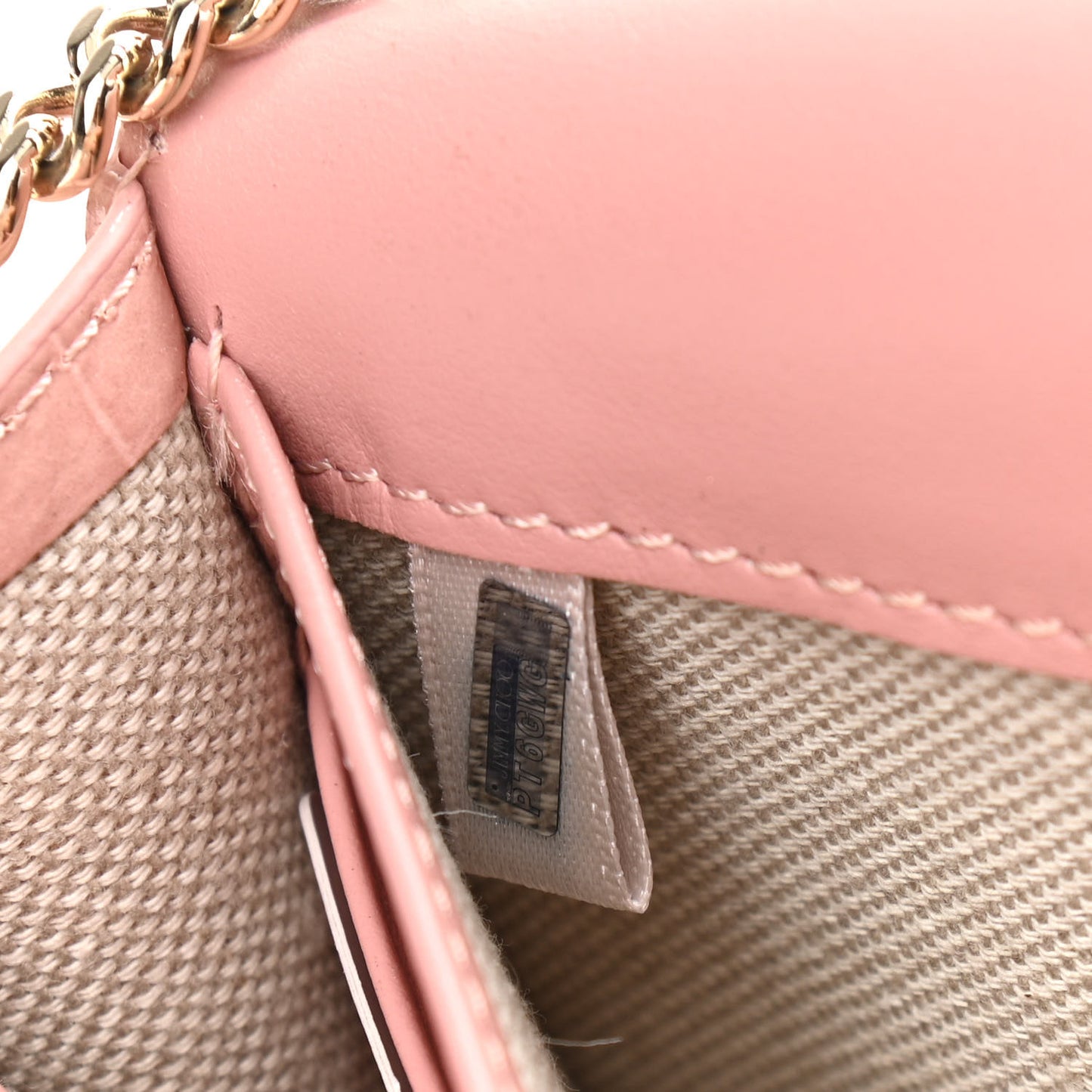 Calfskin Crocodile Embossed Palace Crossbody Pink