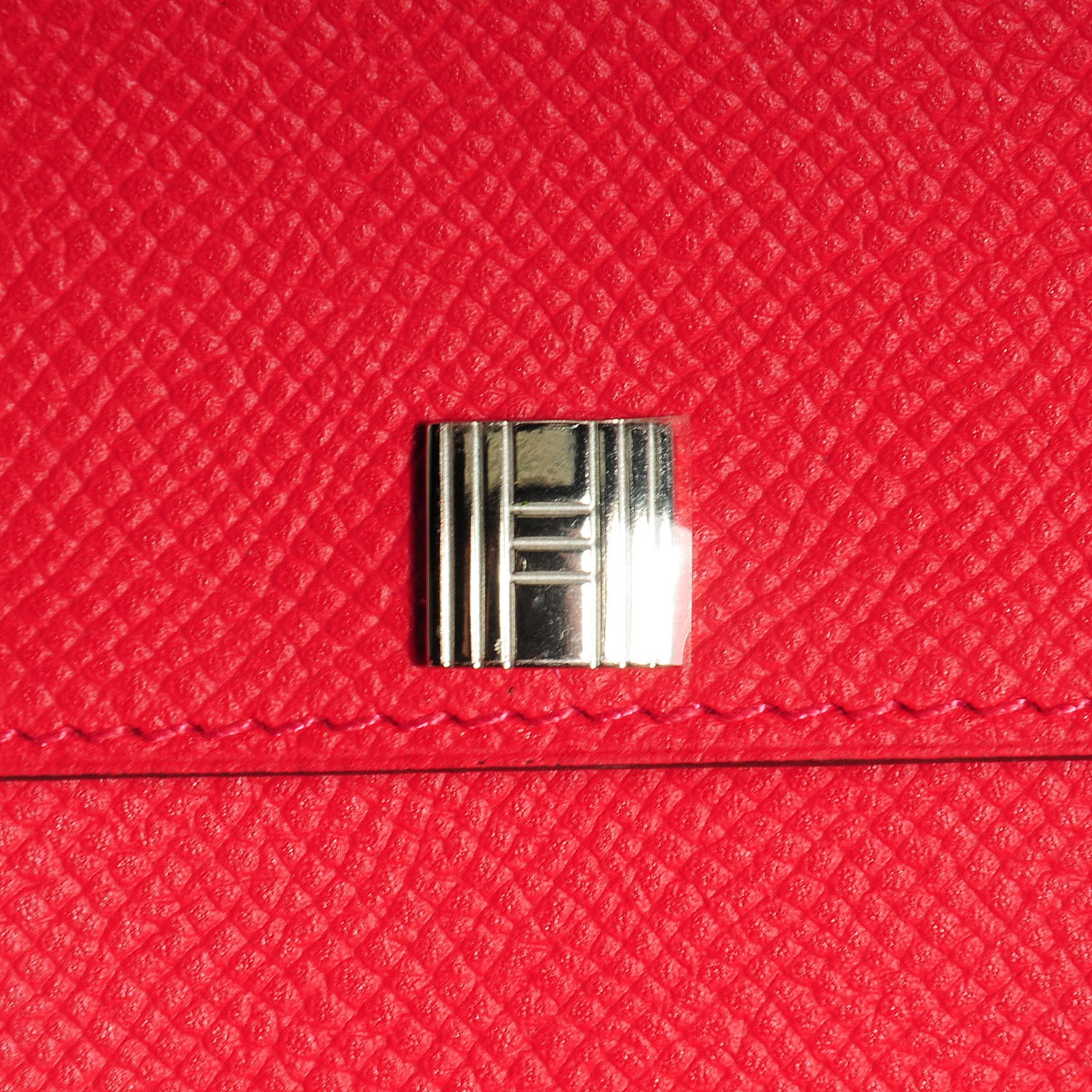 Hermes Epsom Kelly Tri-Fold Wallet Rouge Vif 3 of 15