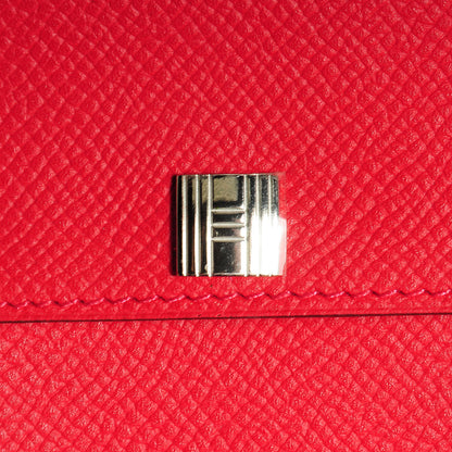 Hermes Epsom Kelly Tri-Fold Wallet Rouge Vif 3 of 15