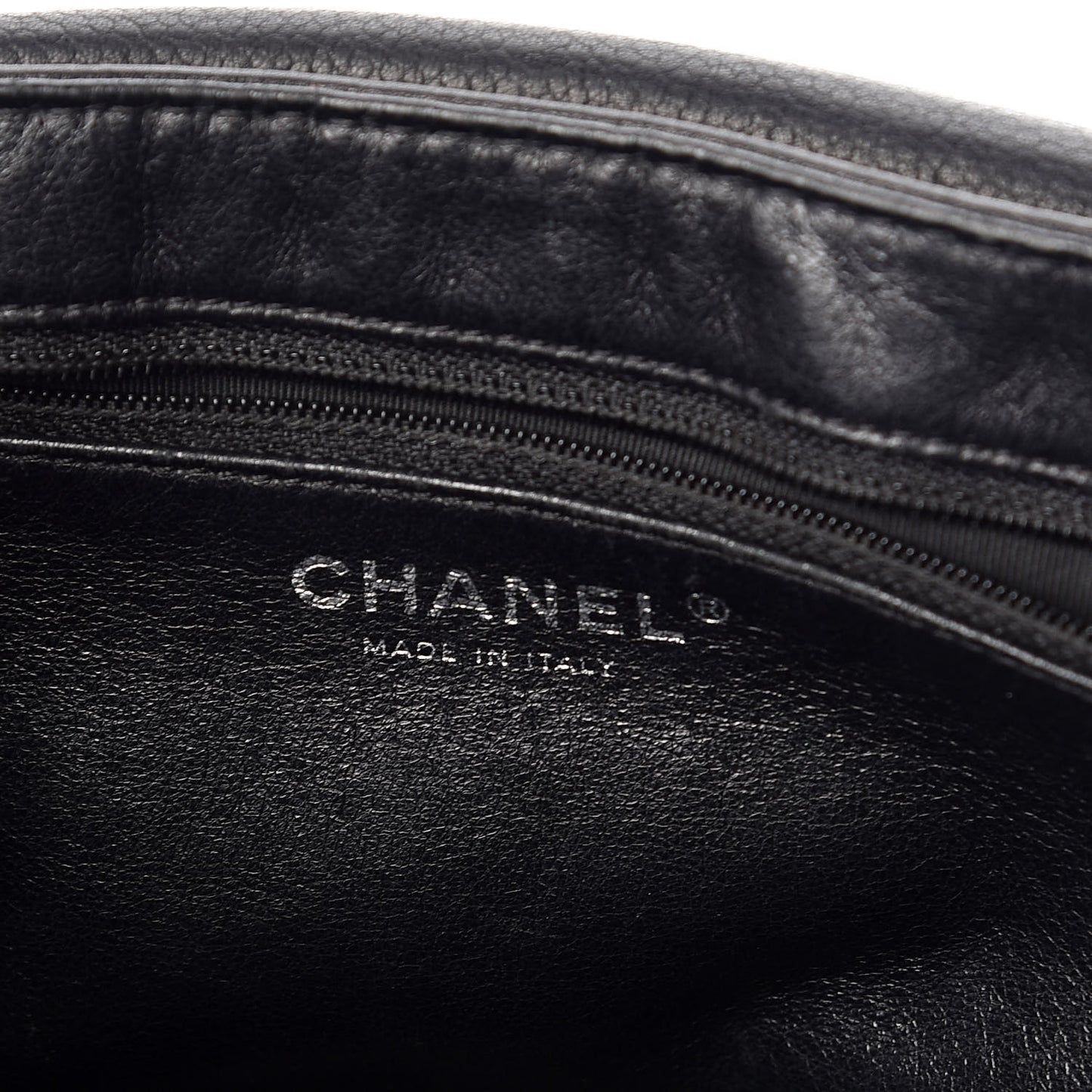 Caviar Half Moon Large Flap Black