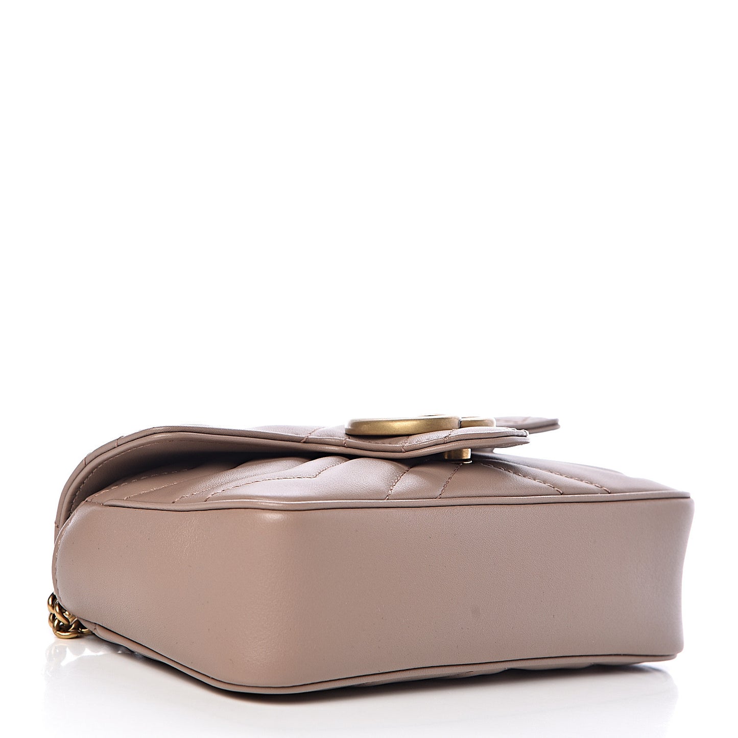 Calfskin Matelasse Super Mini GG Marmont Shoulder Bag Porcelain Rose
