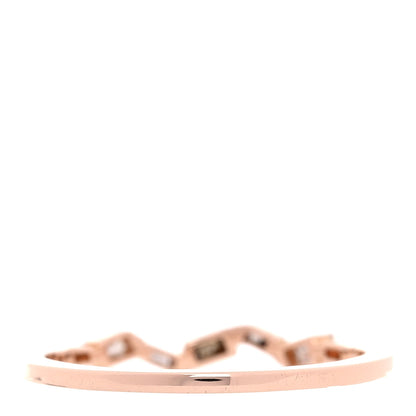 Suzanne Kalan 18K Rose Gold Diamond Thin Classic Baguette Ring 51 5.75 6 of 12