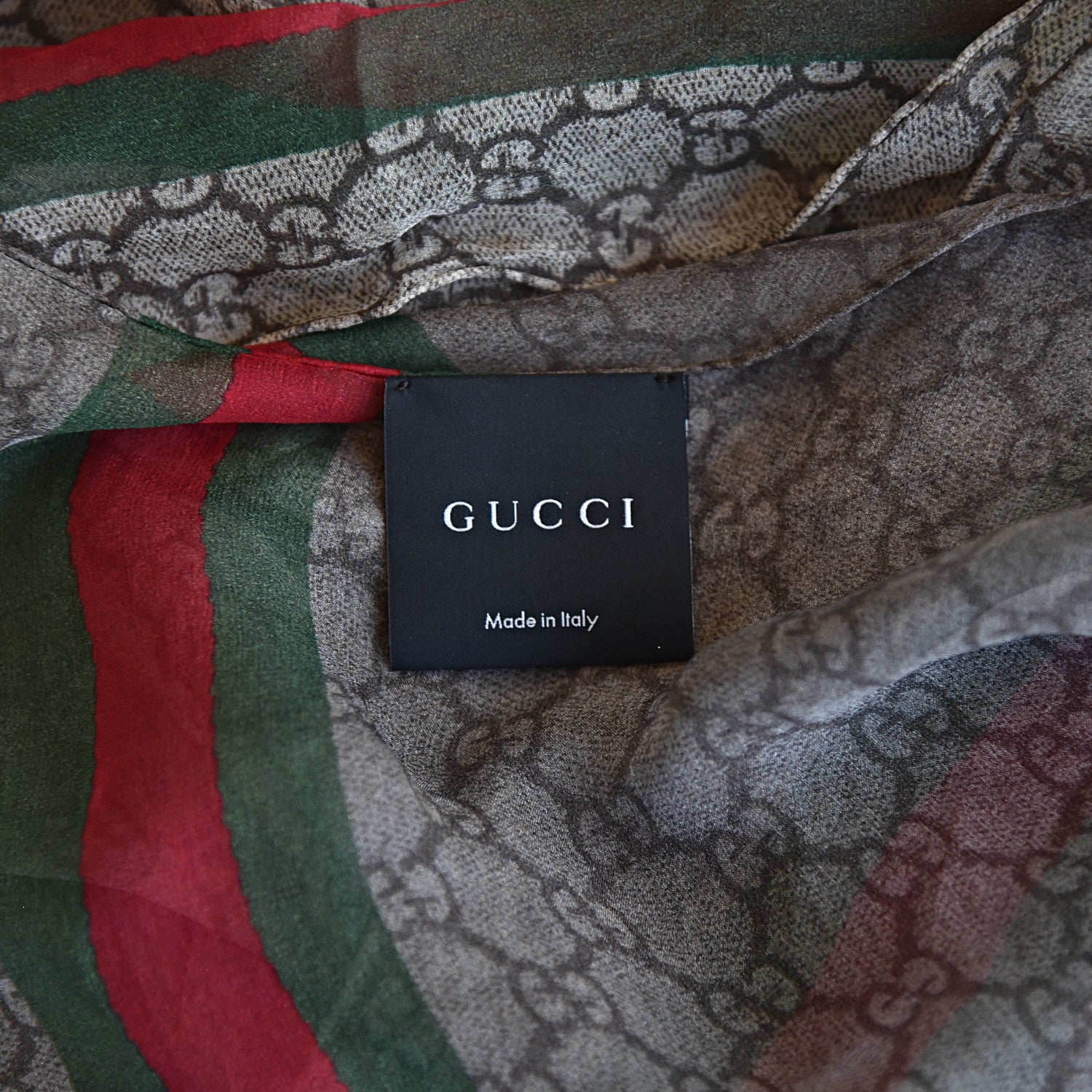 Gucci Monogram Web Scarf Brown 3 of 4