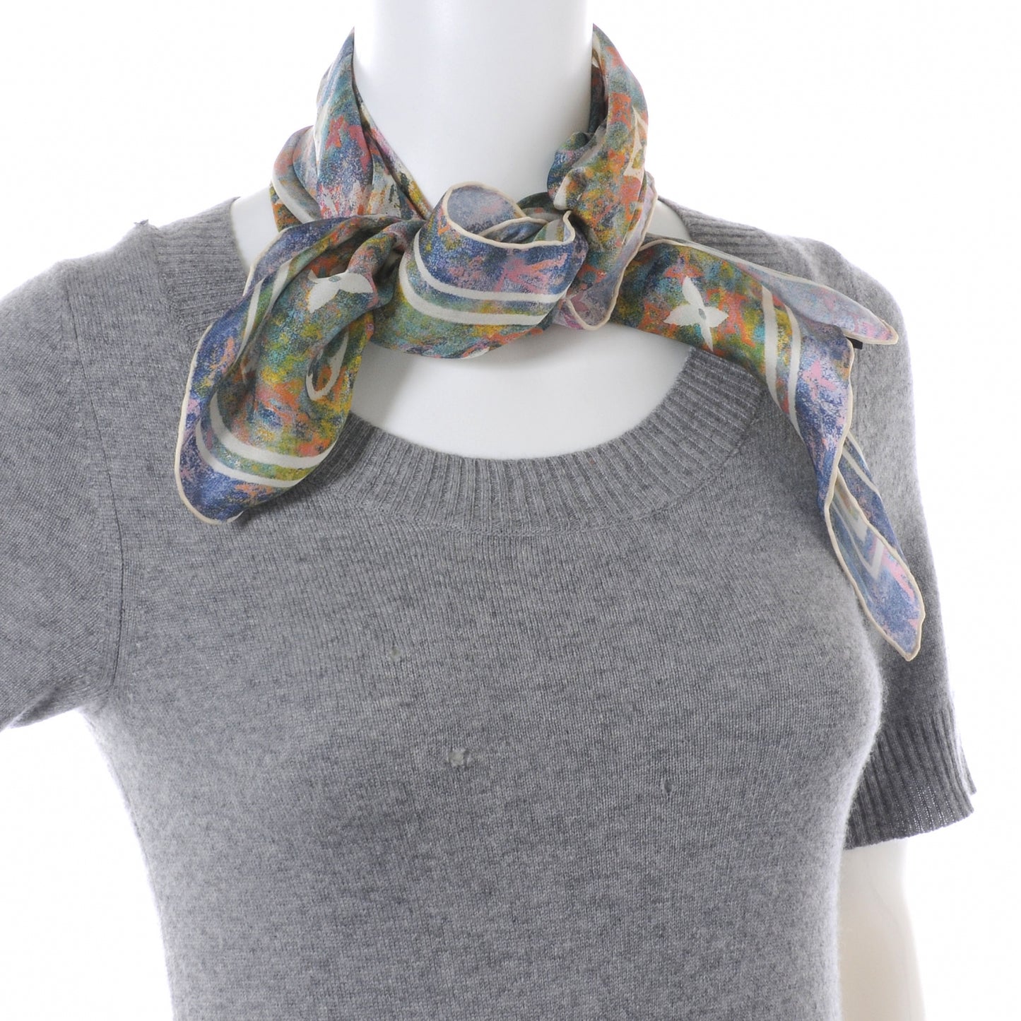 Silk Monogram Richard Prince Watercolor Scarf