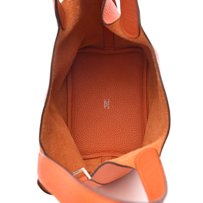 Hermes Taurillon Clemence Picotin Lock 18 PM Orange 5 of 11