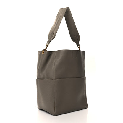 Celine Soft Grained Calfskin Sangle Bucket Bag Taupe 3 of 12