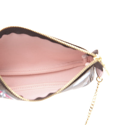 Louis Vuitton Damier Ebene 2020 Christmas Animation Big Wheel Mini Pochette Accessories Rose Ballerine 4 of 9