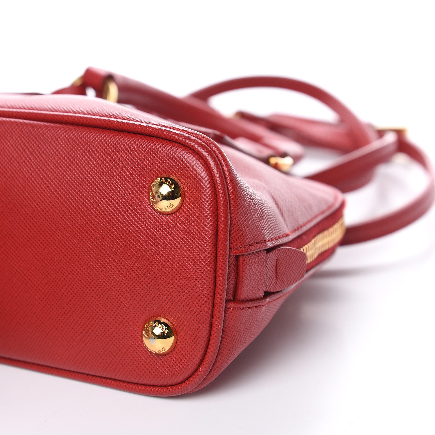 Prada Saffiano Lux Mini Promenade Tote Fuoco 8 of 10