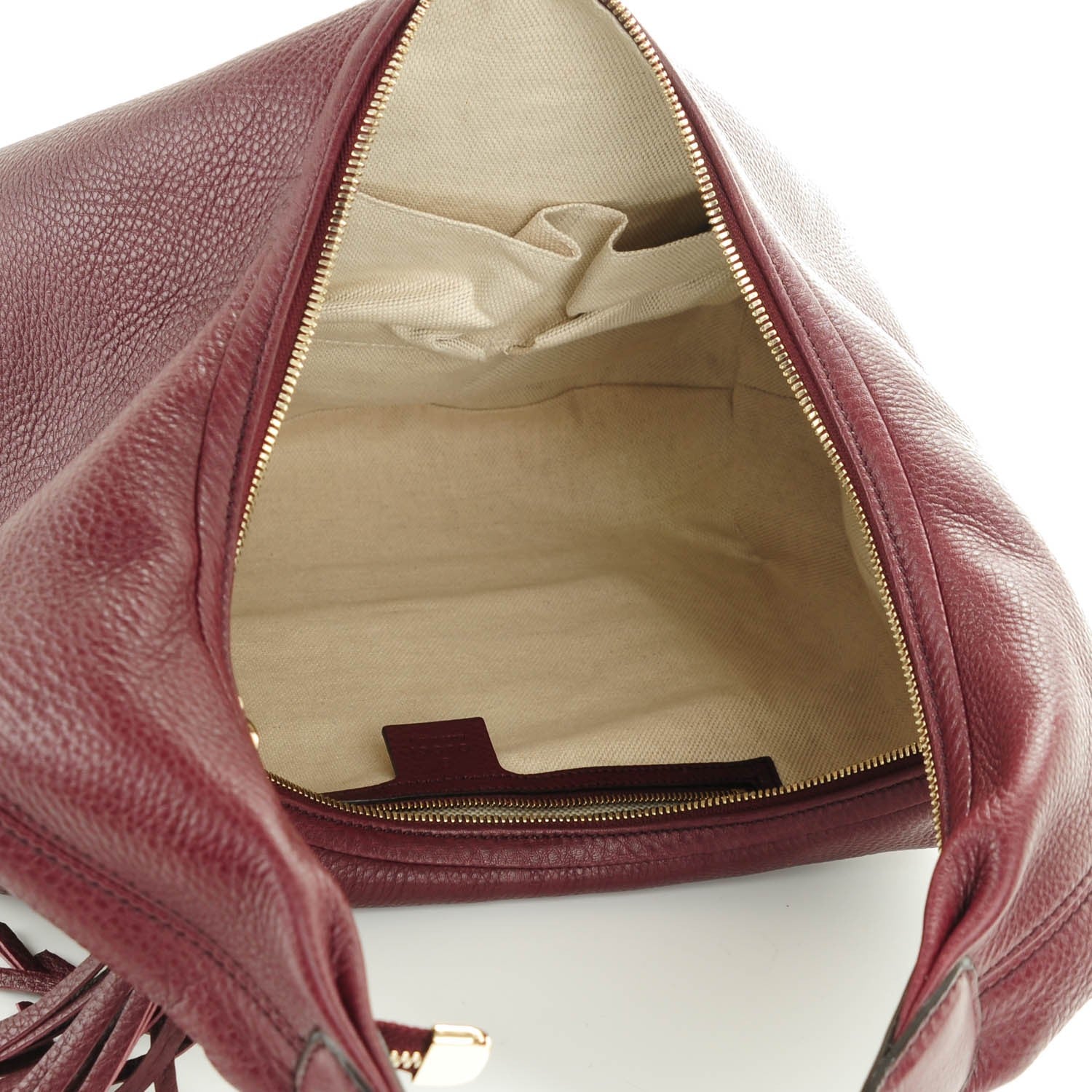 Gucci Pebbled Calfskin Soho Hobo Bordeaux 5 of 7