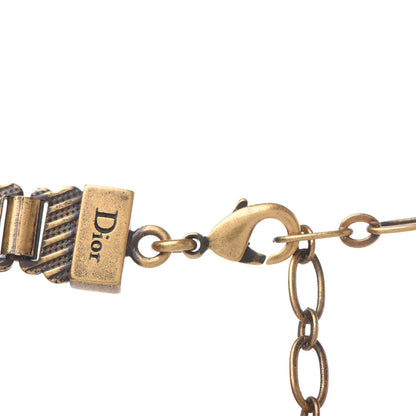 Christian Dior Metal Heart Choker Necklace Aged Gold 3 of 5