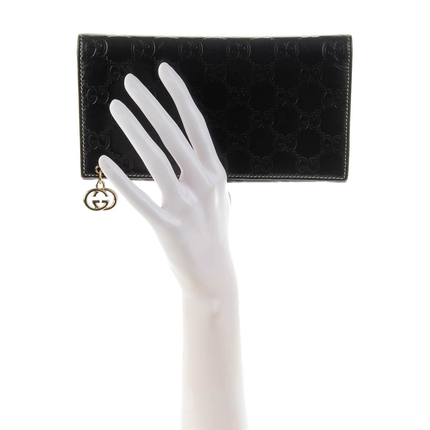 Guccissima Signature GG Pierce Continental Wallet Chocolate