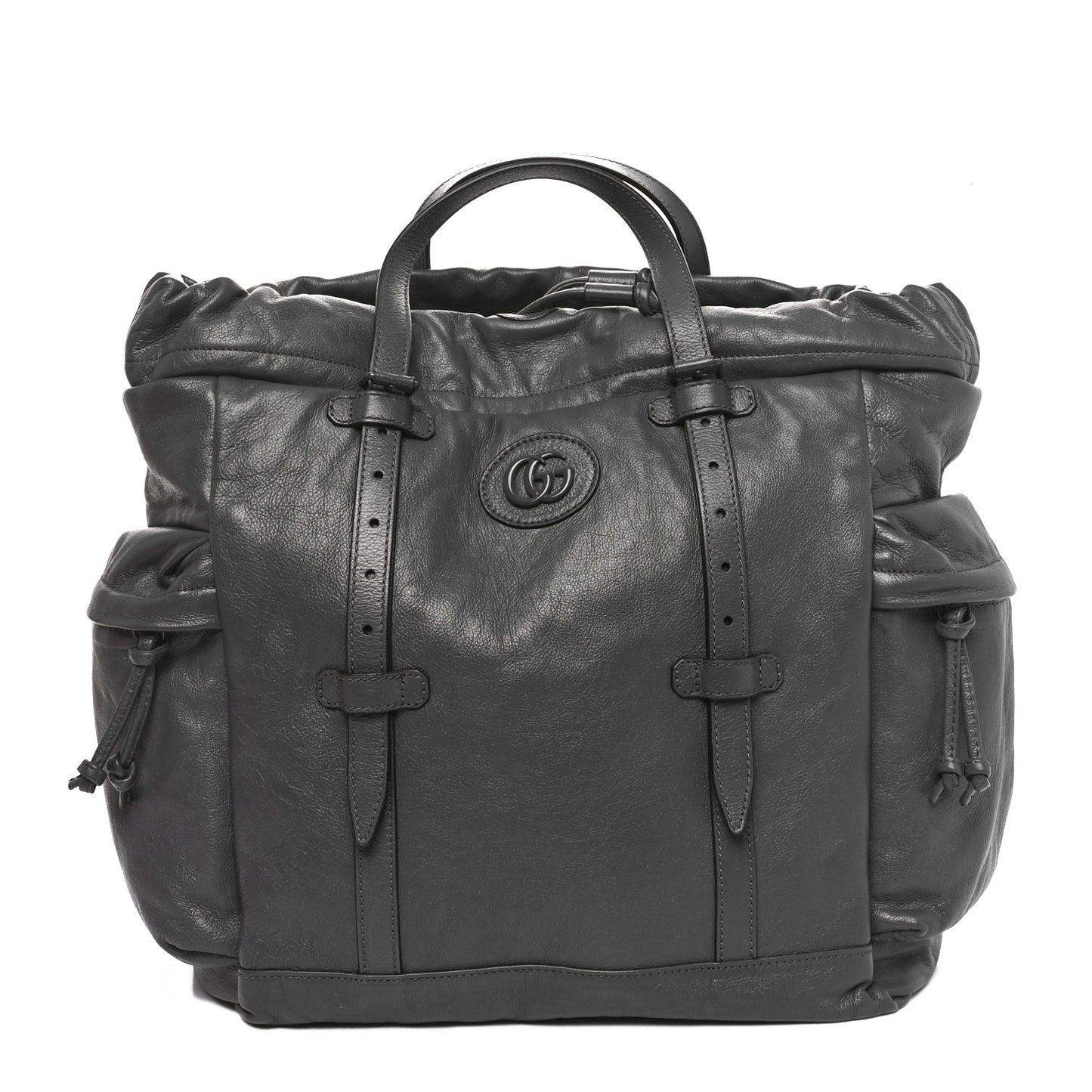 Piuma Lux Energy Monochrome Double G Drawstring Tote Grey