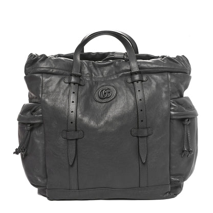 Gucci Piuma Lux Energy Monochrome Double G Drawstring Tote Grey 1 of 10