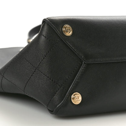 Chanel Lambskin Stitched Essential Shopping Tote Black 8 of 12