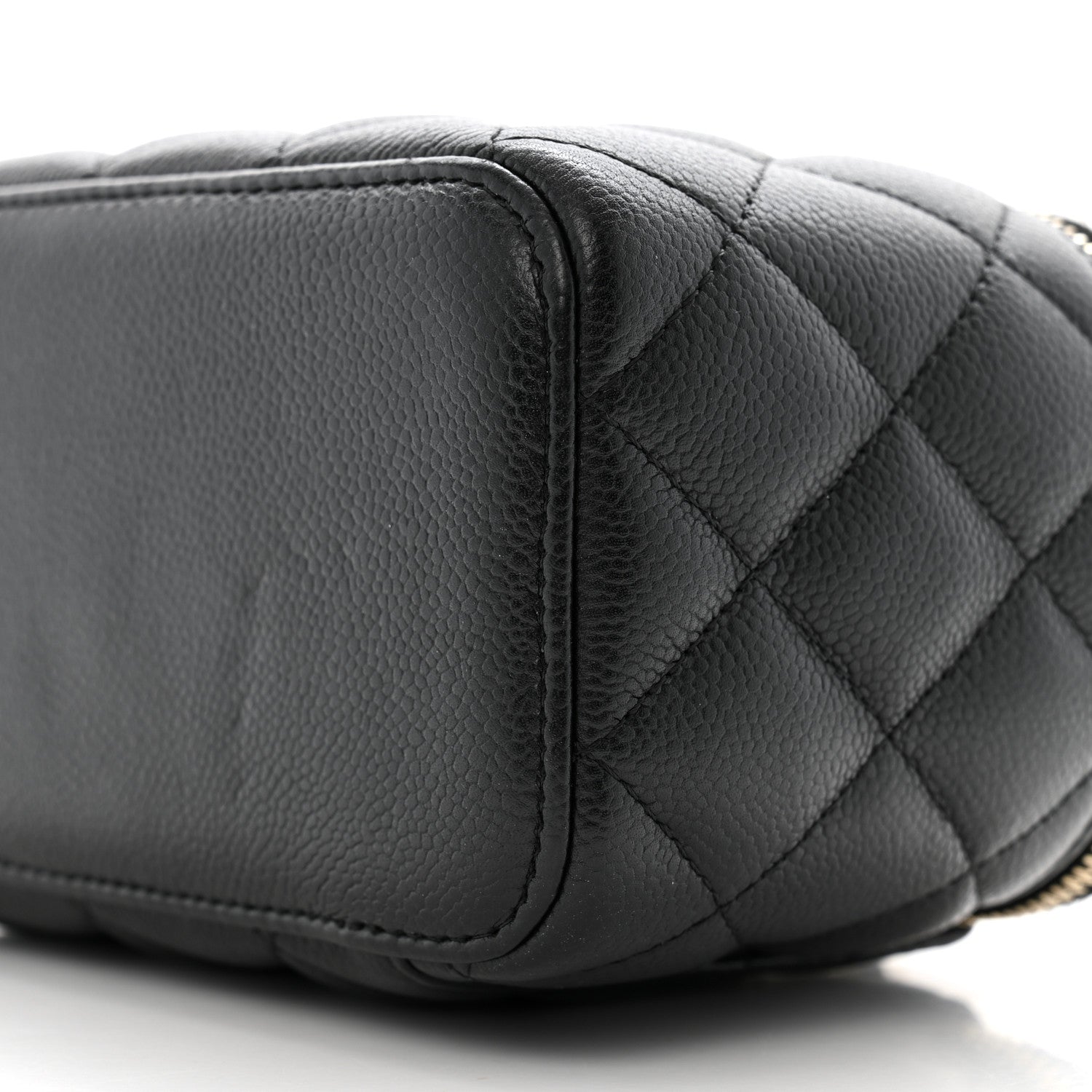 Chanel Caviar Quilted Small Tiny CC Vanity Case With Chain Black 10 of 12