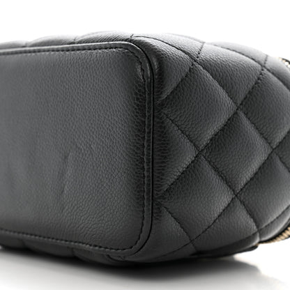 Chanel Caviar Quilted Small Tiny CC Vanity Case With Chain Black 10 of 12