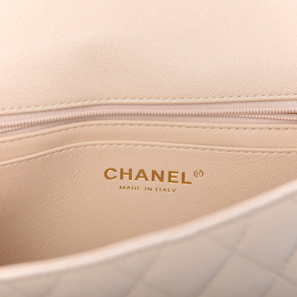 Chanel Caviar Quilted Mini Top Handle Rectangular Flap Beige 6 of 10