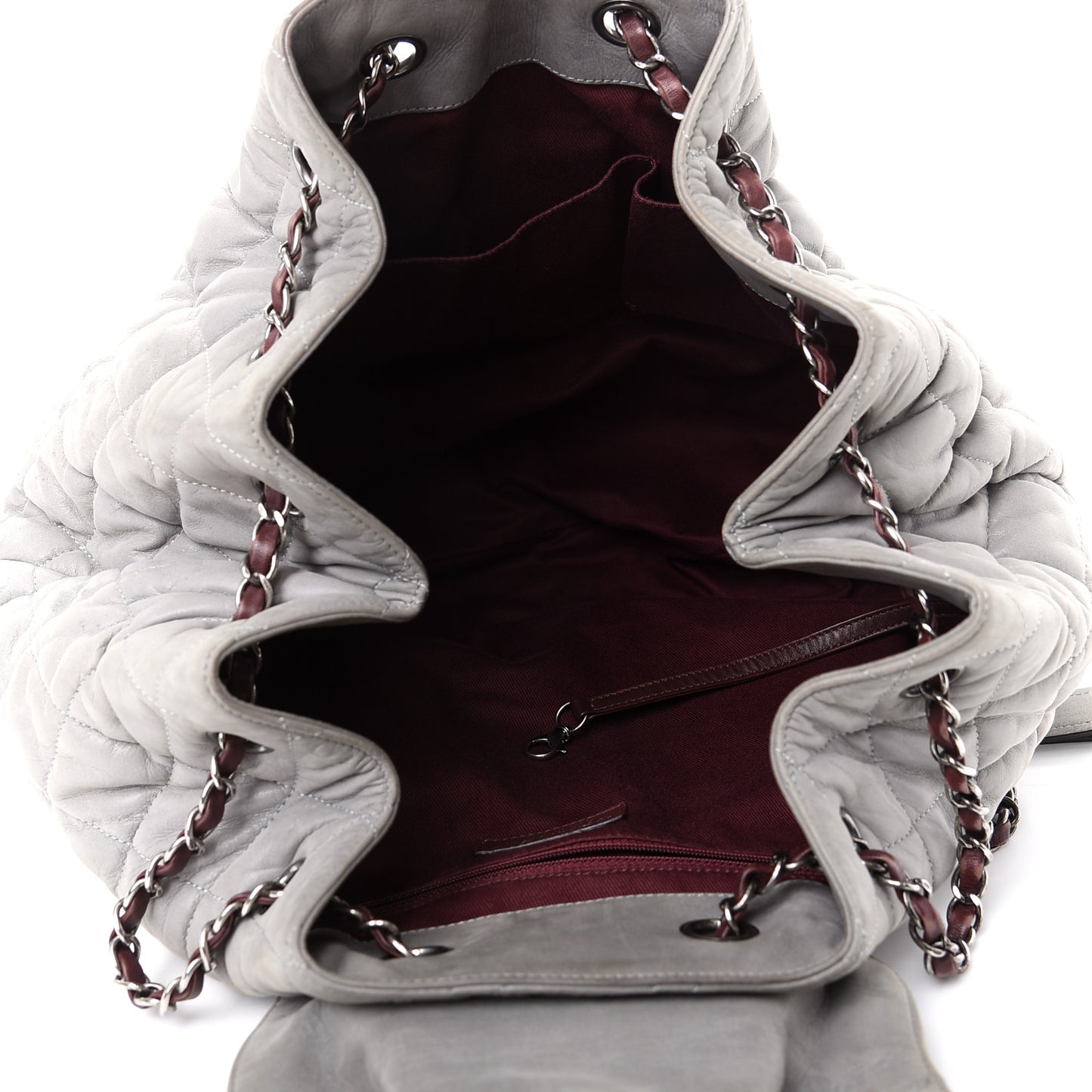 Iridescent Calfskin Quilted In The Mix Backpack Grey