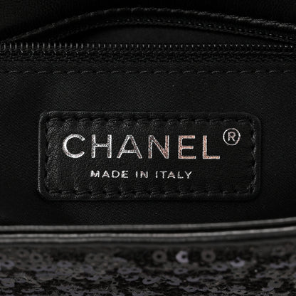 Chanel Sequin Lambskin Medium Moonlight on Water Flap Black 6 of 10