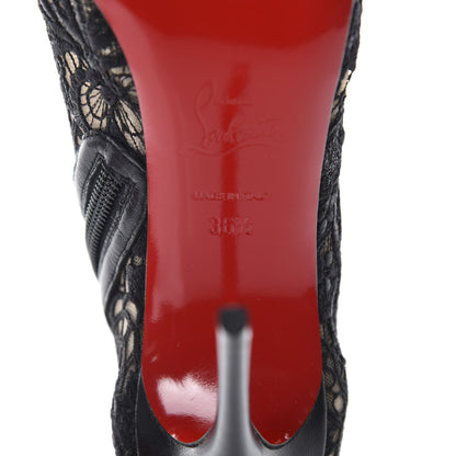 Christian Louboutin Mesh Guipure Wax Lace Kid Miss Tennis 100 Ankle Boots 36.5 Black 9 of 9