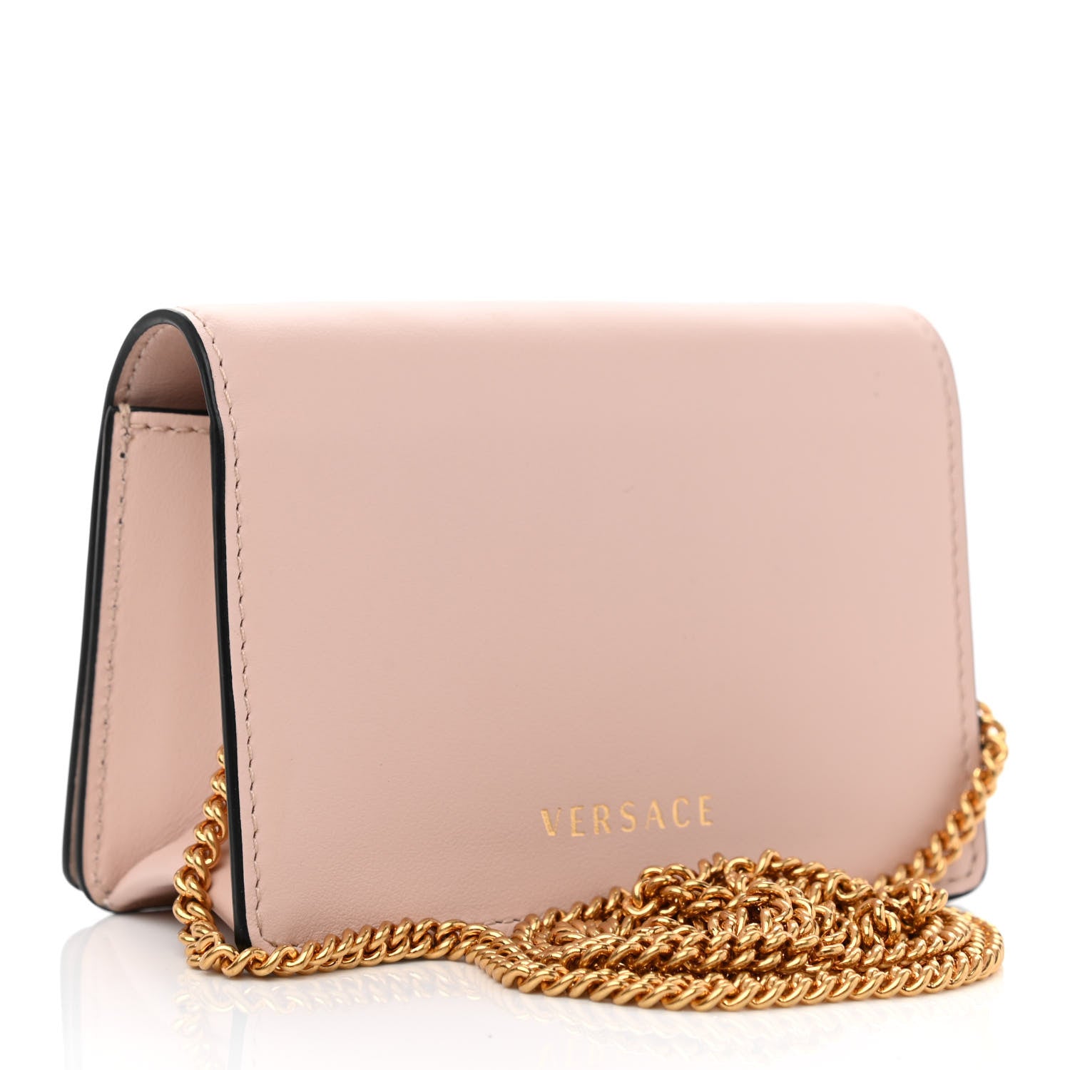 Versace Vitello Mini Virtus Chain Clutch Pink 2 of 6