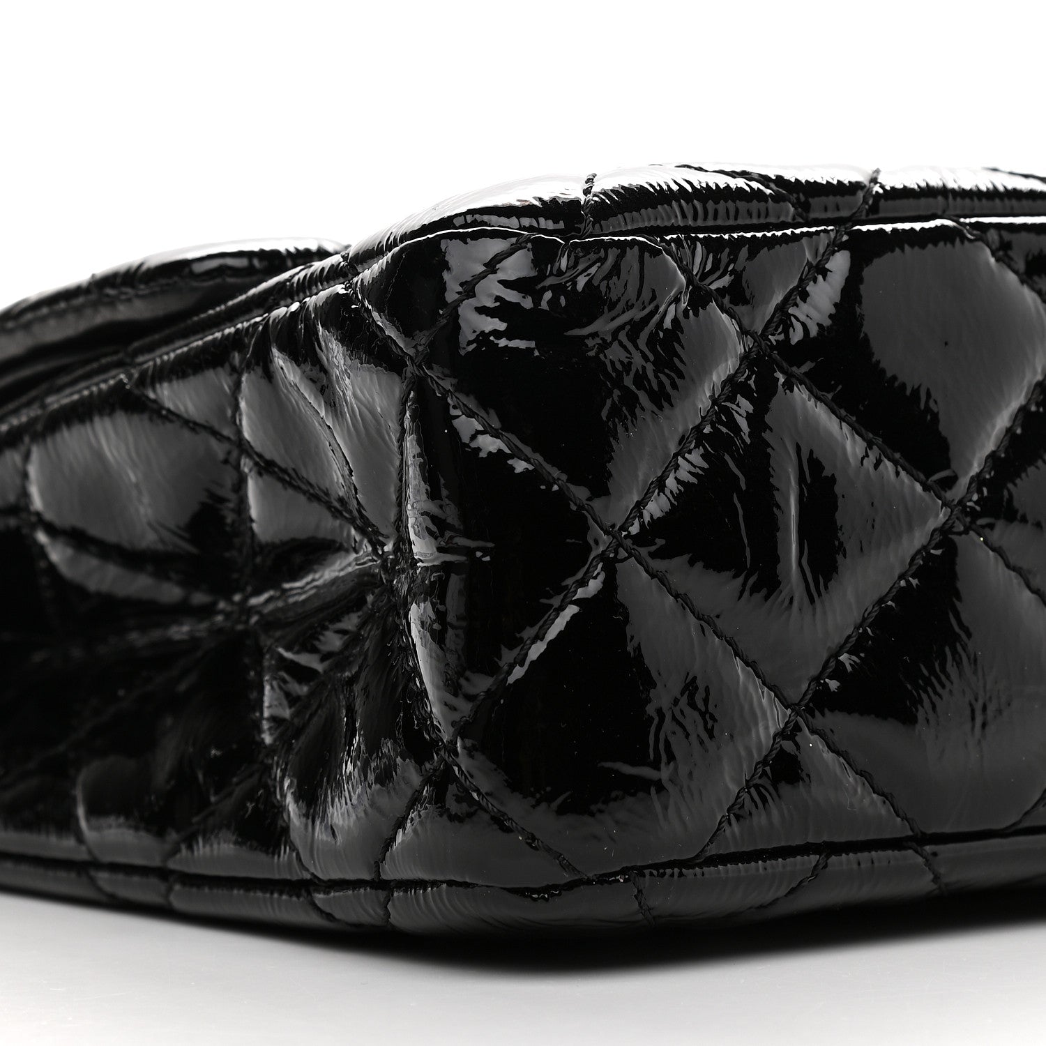 Chanel Distressed Patent Quilted 2.55 Reissue 227 Flap Black 8 of 9