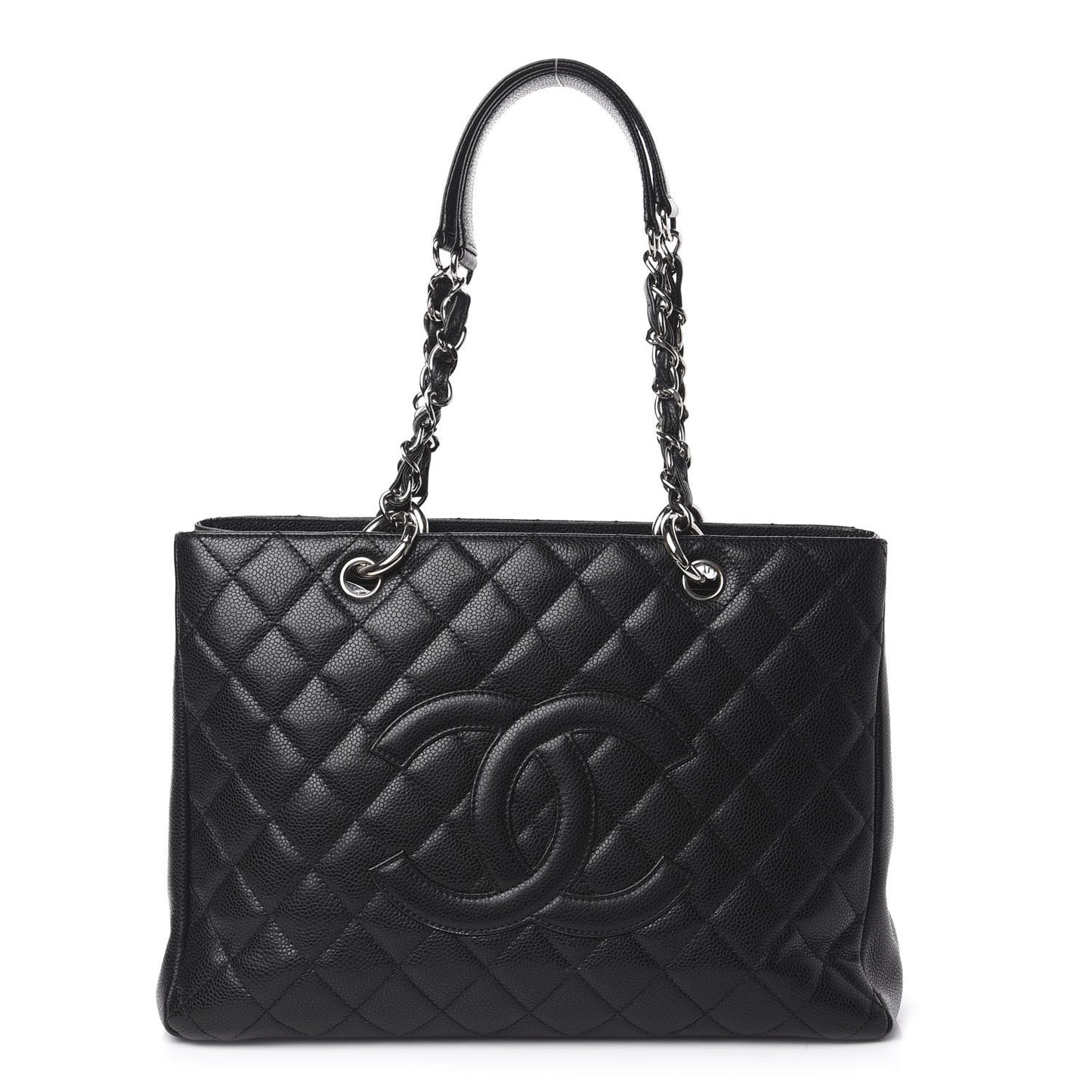 Caviar Quilted Grand Shopping Tote GST Black