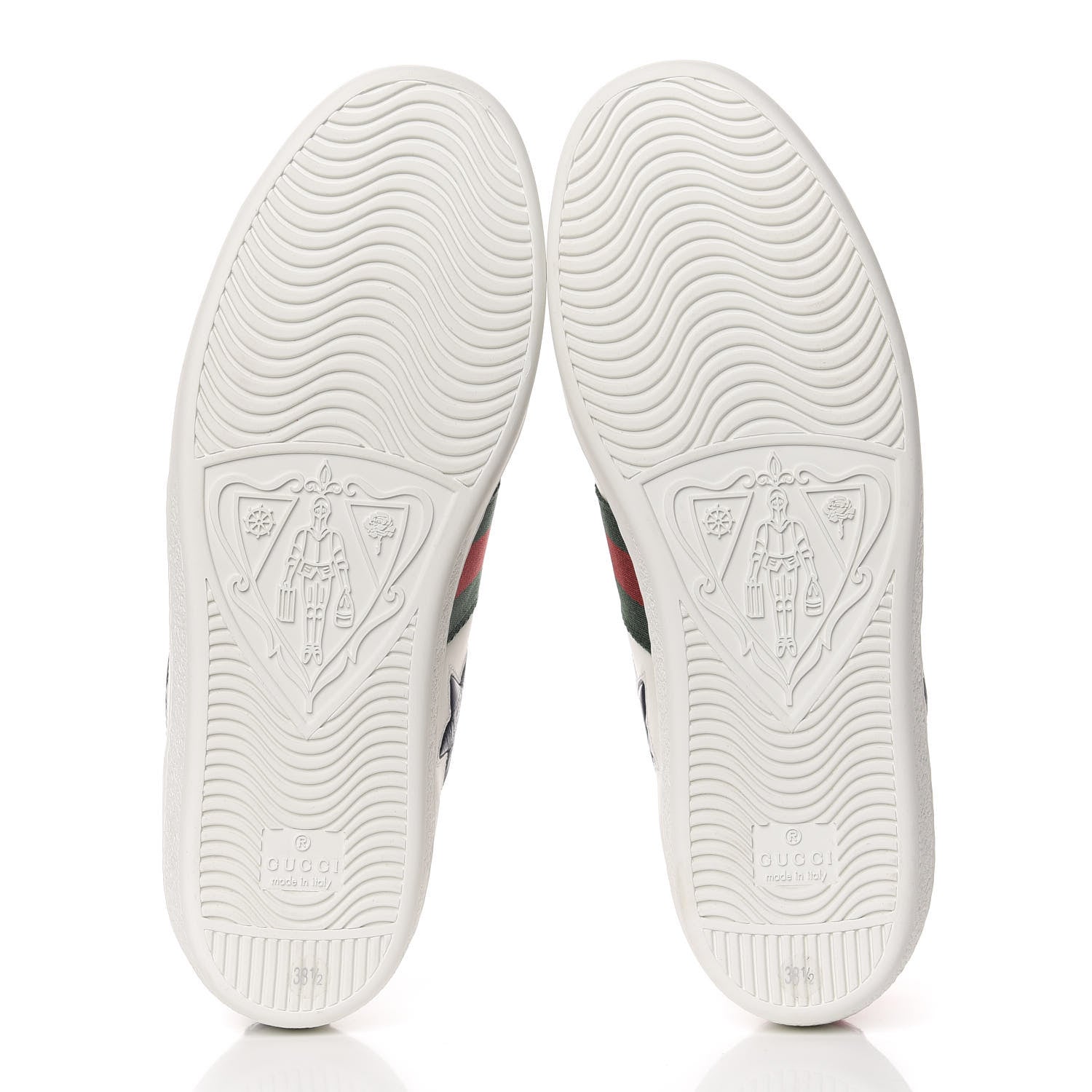 Gucci Calfskin Ayers Web Star Embroidered Womens Ace Sneakers 38.5 White Multi 5 of 10