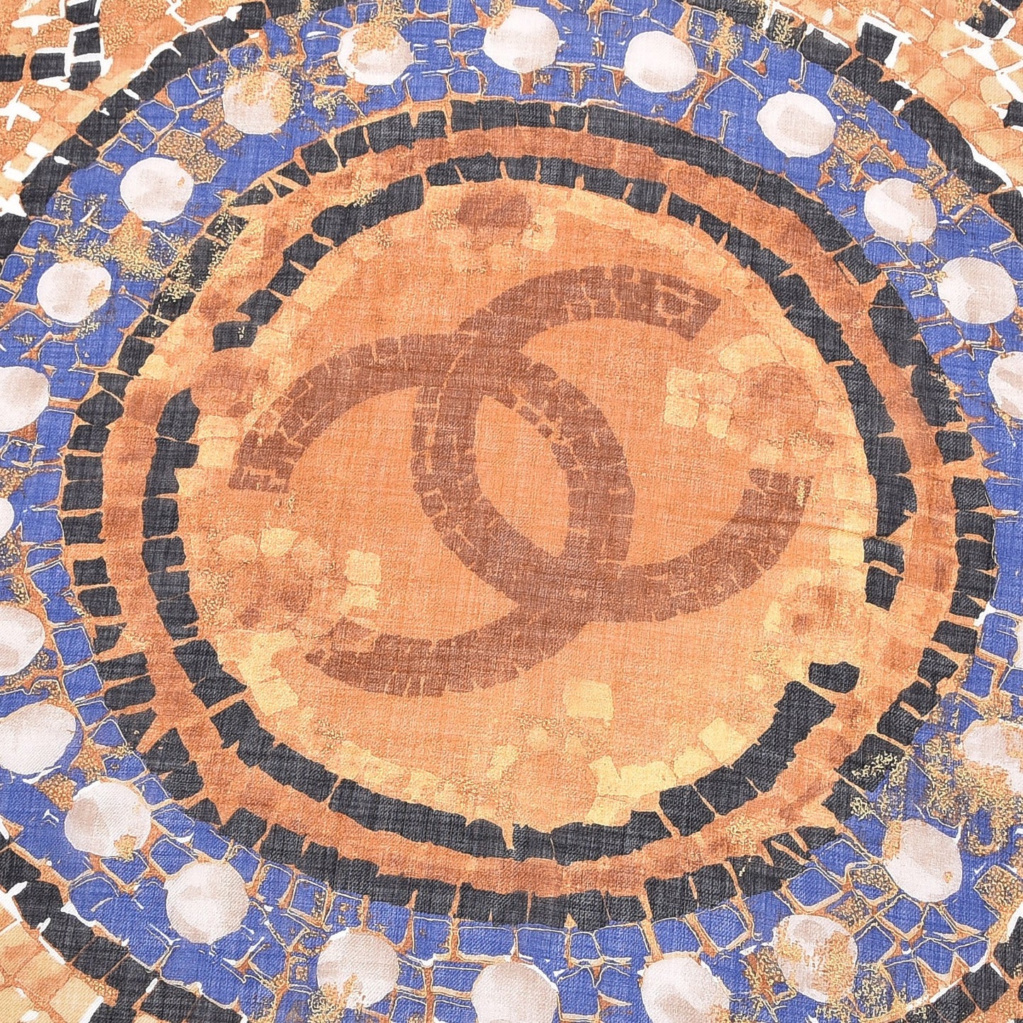 Cashmere Mosaic CC Logo Scarf