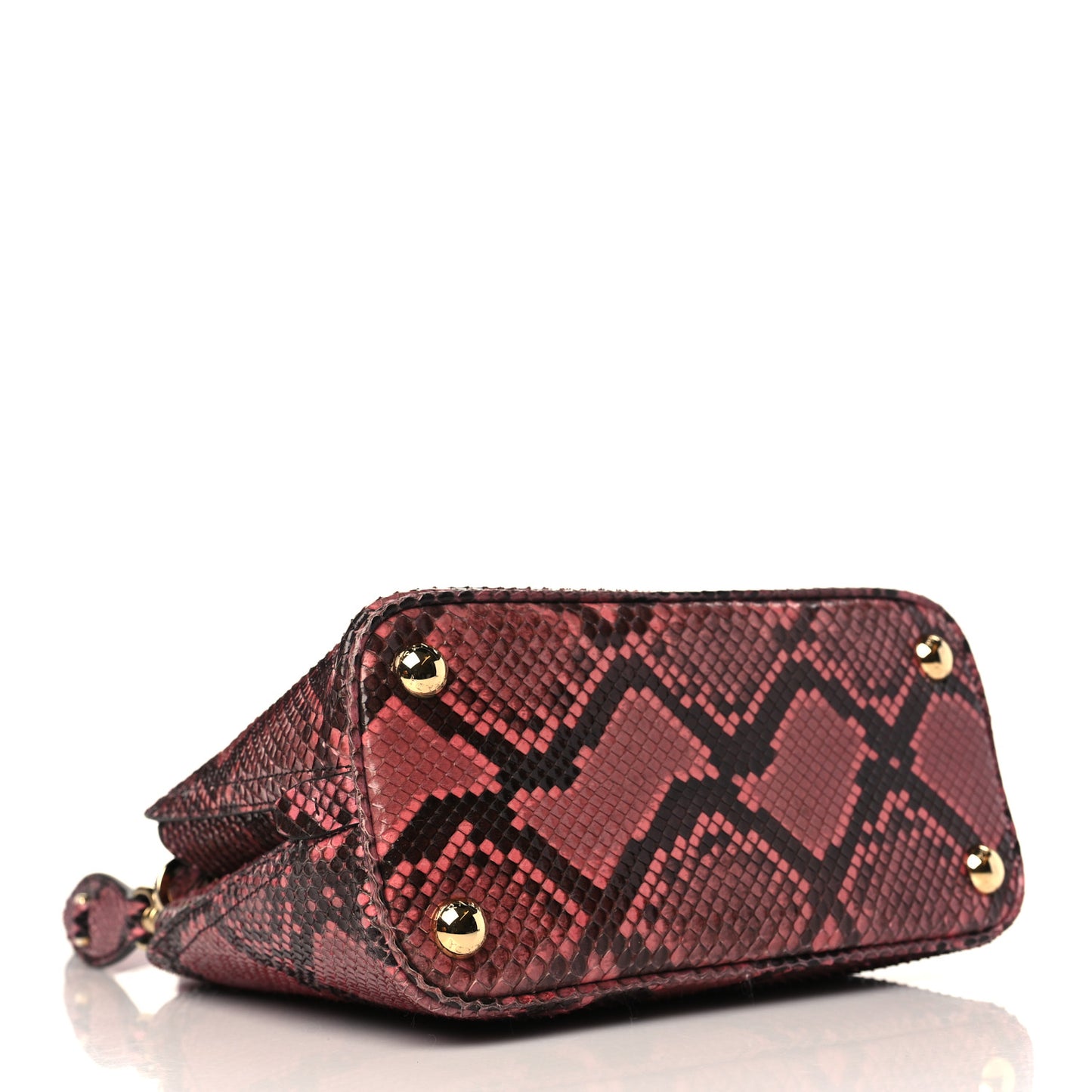 Snakeskin Micro Matinee Tote Burgundy