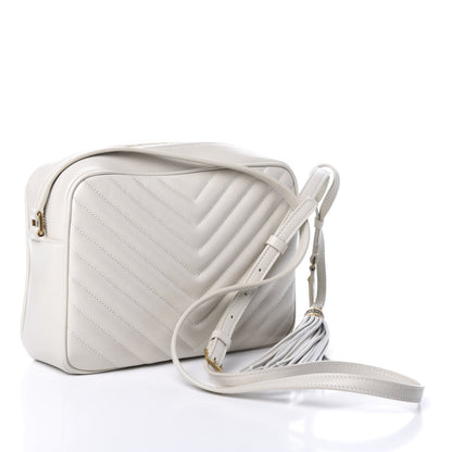 Saint Laurent Calfskin Matelasse Monogram Lou Camera Bag Crema Soft 3 of 9