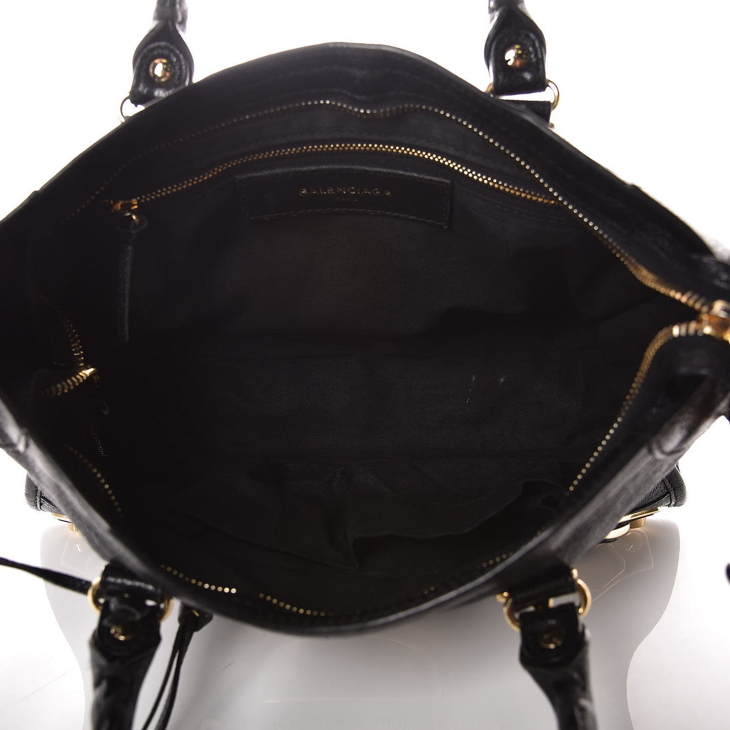 Chevre Gold Metallic Edge Hardware S City Black