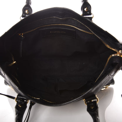 Balenciaga Chevre Gold Metallic Edge Hardware S City Black 5 of 12