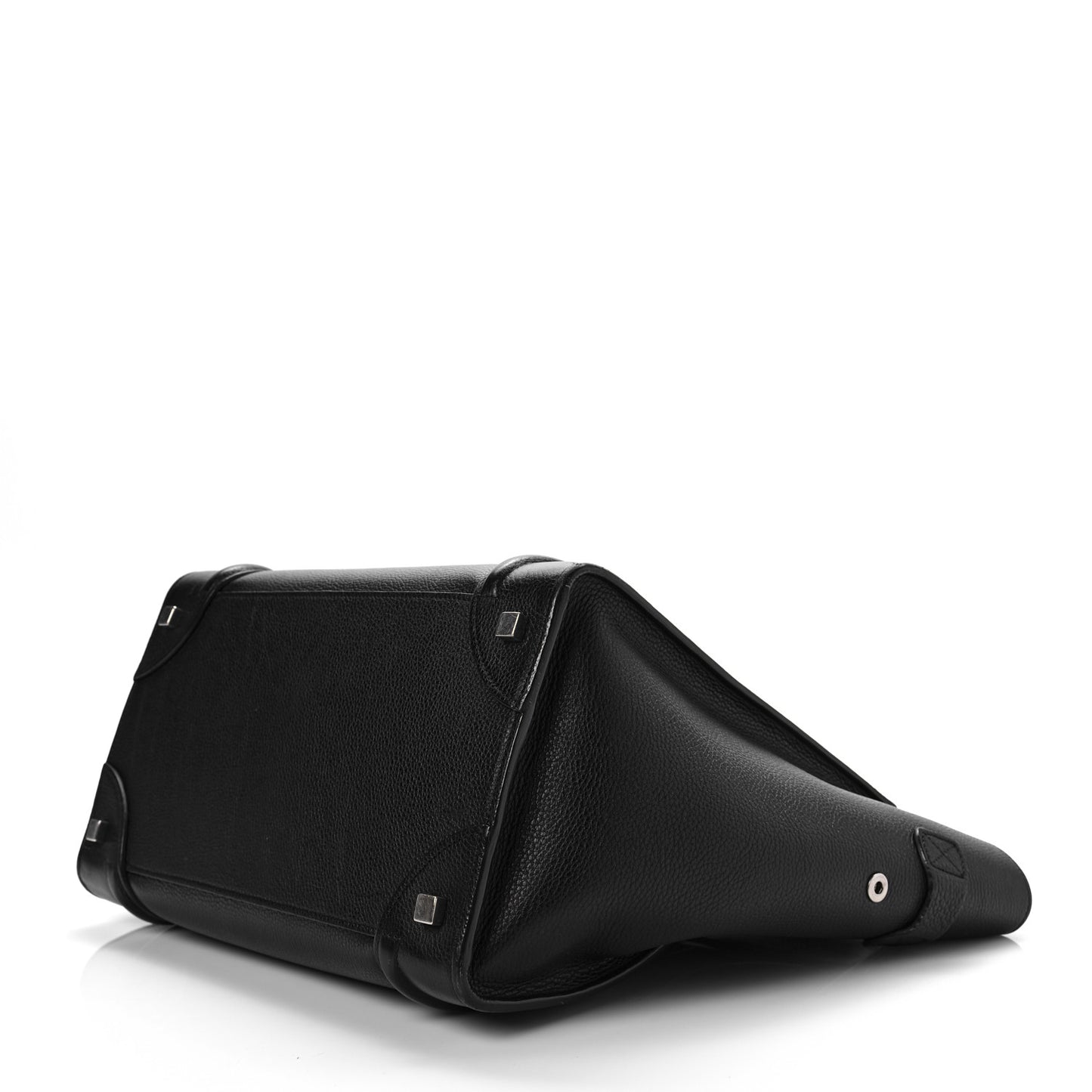 Drummed Calfskin Mini Luggage Black