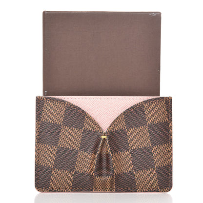 Louis Vuitton Damier Ebene Caissa Card Holder Rose Ballerine 8 of 8