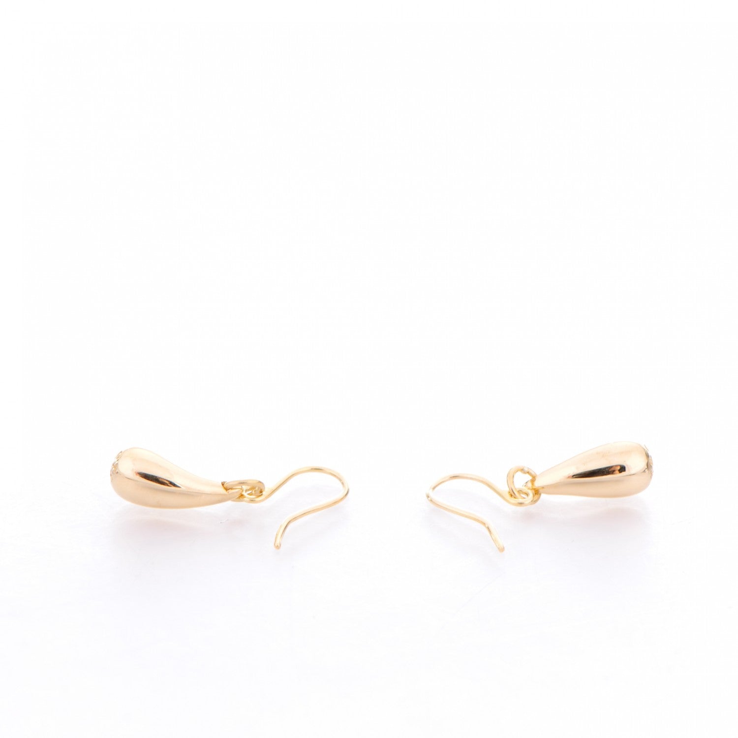 Tiffany 18K Yellow Gold Elsa Peretti 12mm Teardrop Earrings 4 of 5