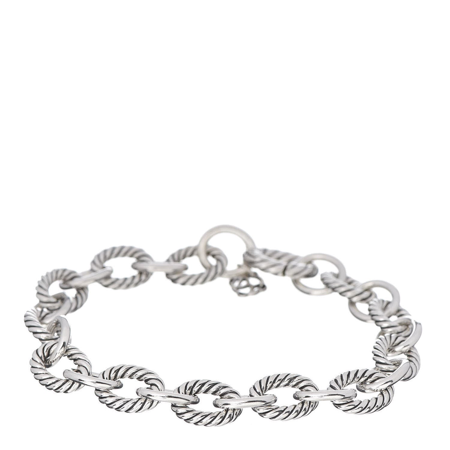 David Yurman Sterling Silver 10mm Medium Oval Link Bracelet 1 of 4